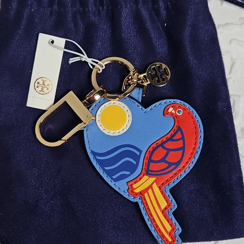 TORY BURCH PARROT KEYFOB/ PURSE CHARM